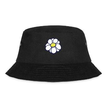 Kleine Margerite Blume Weiß Dekorativ Schön Natur - Bucket Hat - Schwarz - Vorne - Lela (165cm)