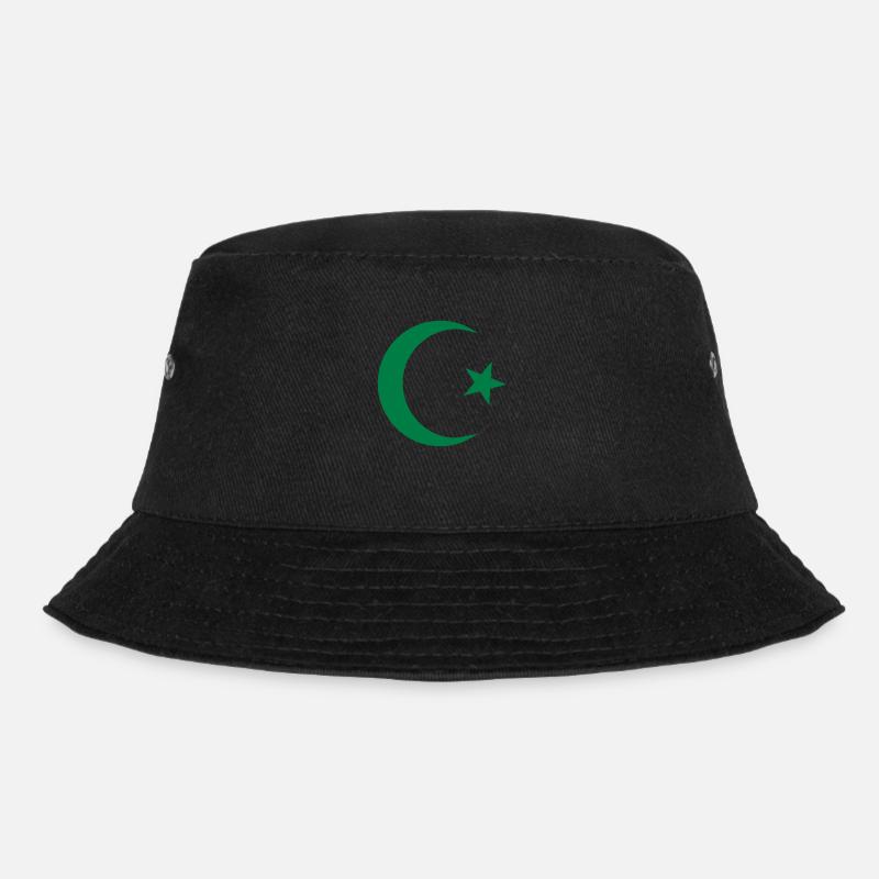 Star and Crescent - Bucket Hat - black