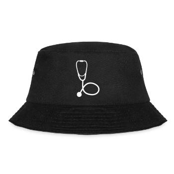 Doctor Stethoscope Symbol Medical Hear Expertise - Bucket Hat - black - Front - Lela (165cm)