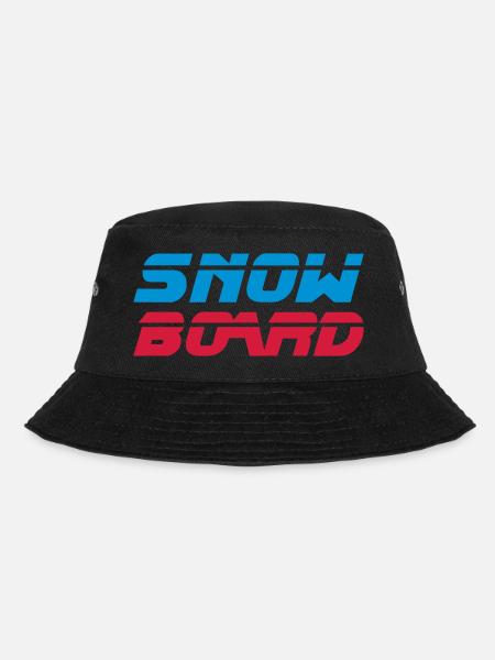 Snowboard - Bucket Hat - Schwarz