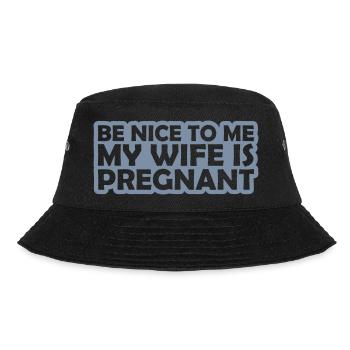 my wife is pregnant - Bucket Hat - Schwarz - Vorne - Lela (165cm)