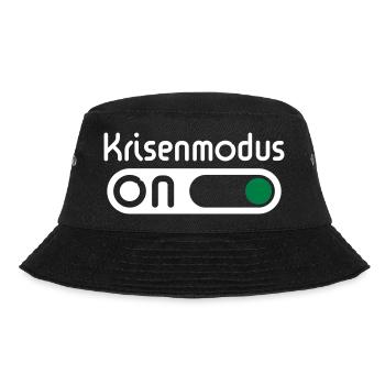 Krisenmodus On (Neg) - Bucket Hat - Schwarz - Vorne - Lela (165cm)