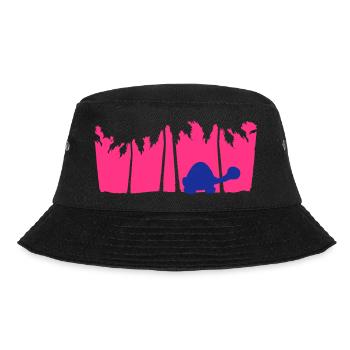 Tortue mignonne marchant palmiers silhouette vacances - Bob - noir - Devant - Lela (165cm)