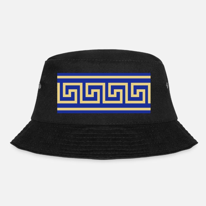 Mäander - Bucket Hat - Schwarz