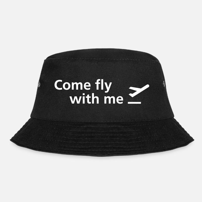Come fly with me - Bucket Hat - Schwarz