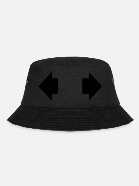arrow left right - Bucket Hat - black