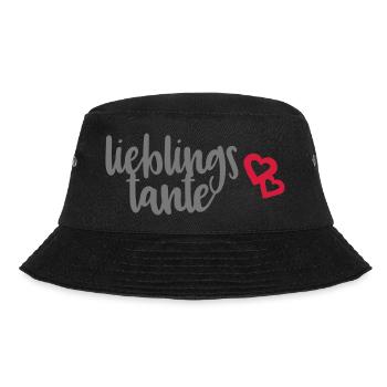 Lieblingstante Tante Tanten Sprüche Geschenk - Bucket Hat - Schwarz - Vorne - Lela (165cm)