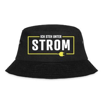 ICH STEH UNTER STROM - Bucket Hat - Schwarz - Vorne - Lela (165cm)
