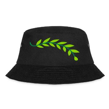 Plant bay leaf branch - Bucket Hat - black - Front - Lela (165cm)