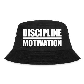 discipline over motivation quote - Bucket Hat - black - Front - Lela (165cm)