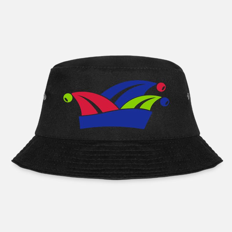 Narrenkappe 1 2 3 Farben - Bucket Hat - Schwarz