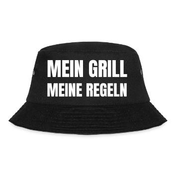 My grill, my rules - Bucket Hat - black - Front - Lela (165cm)