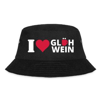 I love Glühwein - Bucket Hat - Schwarz - Vorne - Lela (165cm)