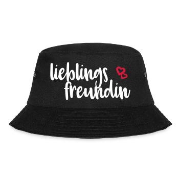 Lieblingsfreundin - Bucket Hat - Schwarz - Vorne - Lela (165cm)