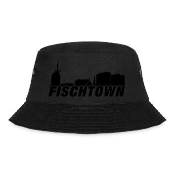 Fischtown Bremerhaven Skyline - Bucket Hat - Schwarz - Vorne - Lela (165cm)