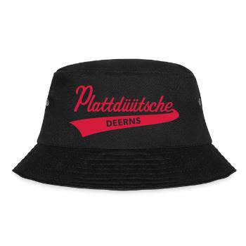 Plattdüütsche Deerns (Plattdeutsche Mädels) - Bucket Hat - Schwarz - Vorne - Lela (165cm)