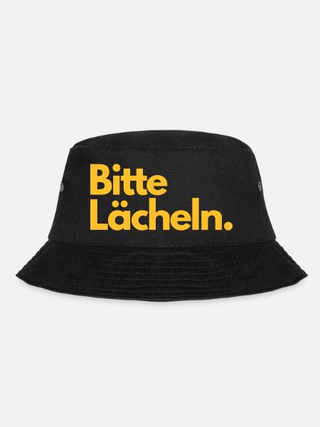 Bitte Lächeln - Bucket Hat - Schwarz