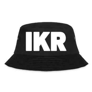 IKR | Text Slang - Bucket Hat - black - Front - Lela (165cm)