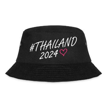 Thailand 2024 Herz Reise - Bucket Hat - Schwarz - Vorne - Lela (165cm)
