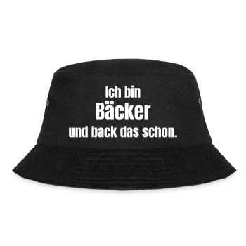 Bäcker - Bucket Hat - Schwarz - Vorne - Lela (165cm)