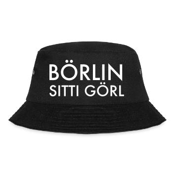 Berlin Berlinerin Girl City Stadt Humor Sprüche - Bucket Hat - Schwarz - Vorne - Lela (165cm)