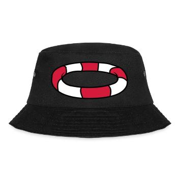 Lifebuoy Logo Design - Bucket Hat - black - Front - Lela (165cm)