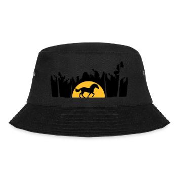 Palmen Strand Sonne Pferd - Bucket Hat - Schwarz - Vorne - Lela (165cm)