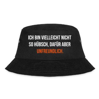 Ich bin vielleicht nicht so hübsch unfreundlich - Bucket Hat - Schwarz - Vorne - Lela (165cm)