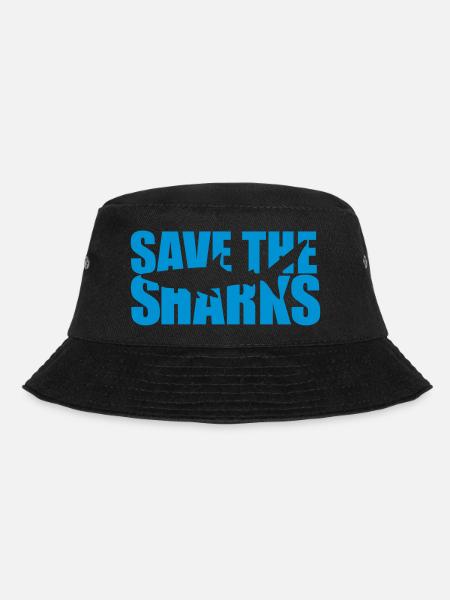 save-the-sharks - Bucket Hat - Schwarz