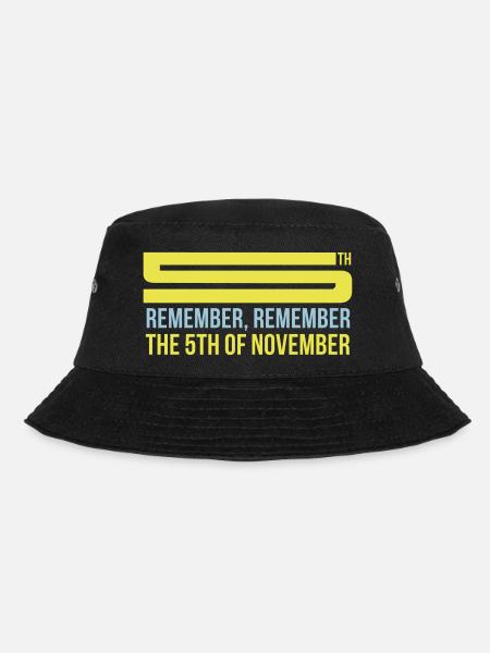 Vendetta - 5th November - Bucket Hat - Schwarz