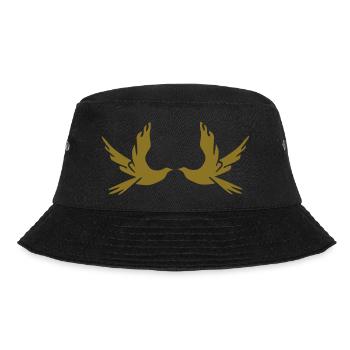 Brieftaube - Bucket Hat - Schwarz - Vorne - Lela (165cm)