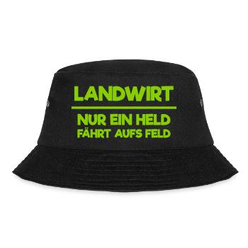 Landwirt Shirt - Lustiges Bauer Bäuerin Geschenk - Bucket Hat - Schwarz - Vorne - Lela (165cm)