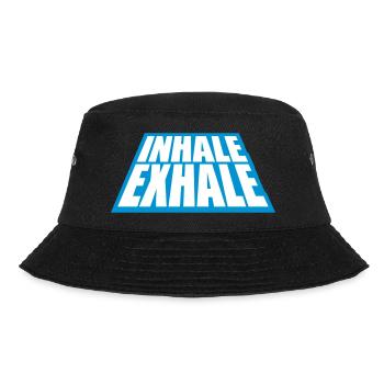 inhale exhale yoga quote - Bucket Hat - black - Front - Lela (165cm)