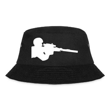 Sniper Gamer Rifle Scope Soldier Shooter War Aim - Bucket Hat - black - Front - Lela (165cm)