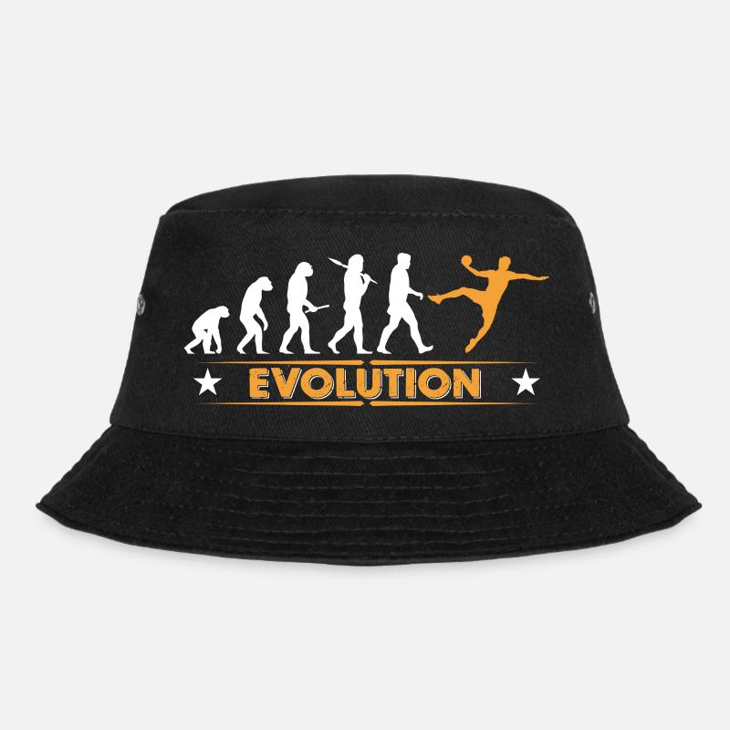 Handball Evolution - orange/weiss - Bucket Hat - Schwarz