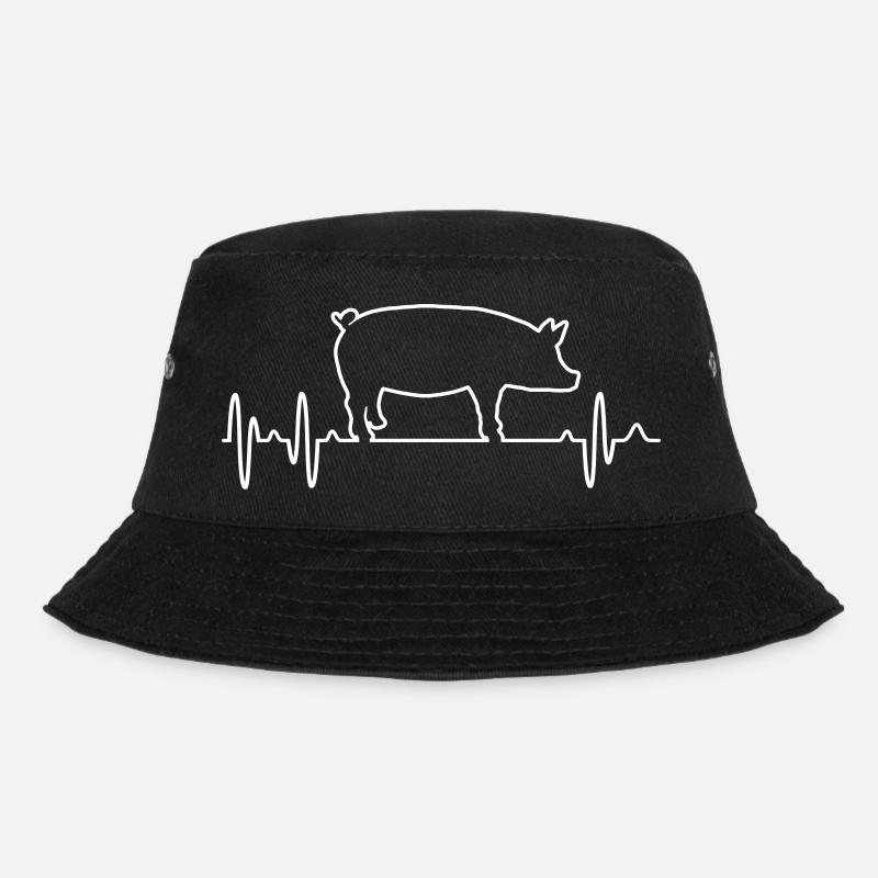 Schwein Bauer Bauernhof - Bucket Hat - Schwarz