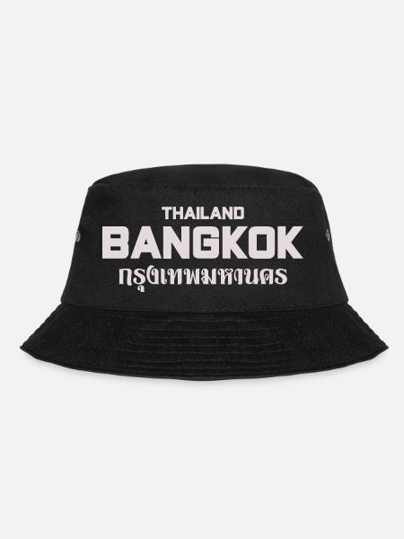 Bangkok Großbuchstaben Stadtbild - Bucket Hat - Schwarz