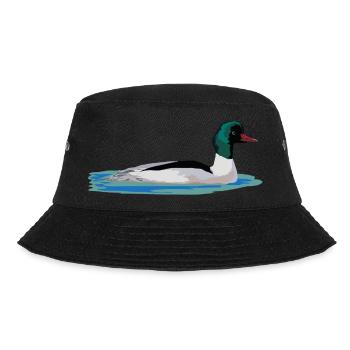 Gänsesäger - Bucket Hat - Schwarz - Vorne - Lela (165cm)