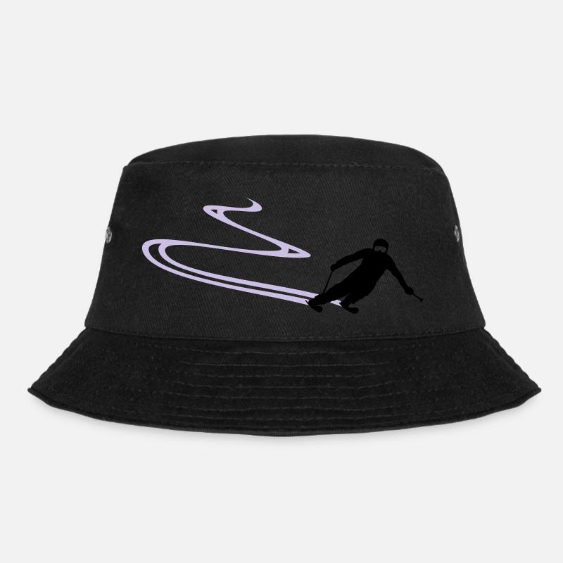 Sport - Skifahrer - Bucket Hat - Schwarz