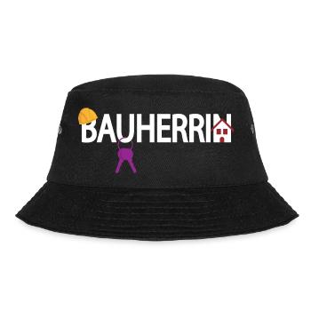 Bauherrin - Bucket Hat - Schwarz - Vorne - Lela (165cm)