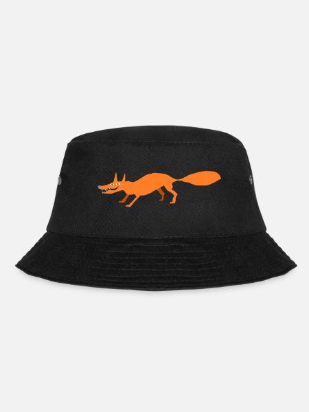 fox - Bucket Hat - black