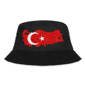 Turkey Flag Outlines Turkish Flag Moon Star - Bucket Hat - black - Front - Lela (165cm)