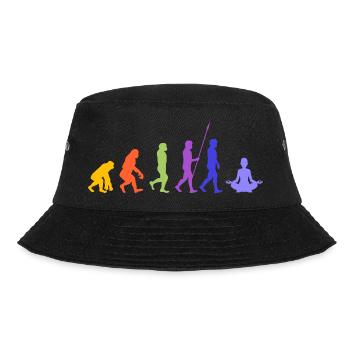 Entwicklung Vishuddha Halschakra Haltung Yoga - Bucket Hat - Schwarz - Vorne - Lela (165cm)