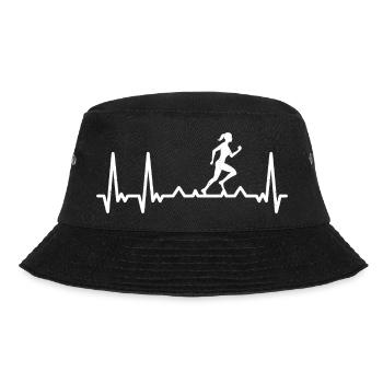 Running Heartbeat Runner Heartbeat Sport Pulse - Bucket Hat - black - Front - Lela (165cm)