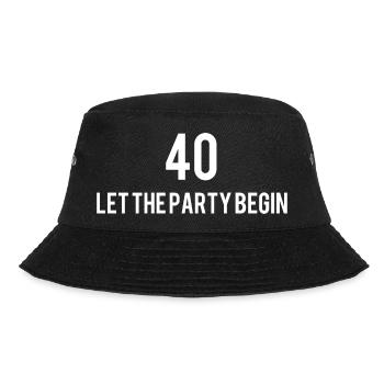 Vierzig 40 - Bucket Hat - Schwarz - Vorne - Lela (165cm)