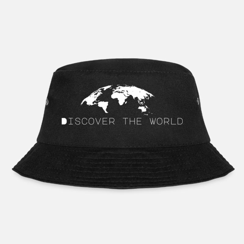 Entdecken Sie die Welt - Bucket Hat - Schwarz