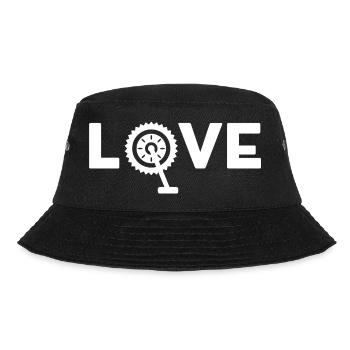 ICH LIEBE FAHRRÄDER - Bucket Hat - Schwarz - Vorne - Lela (165cm)