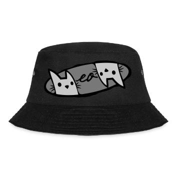 Meow 2 Katzen Logo - Bucket Hat - Schwarz - Vorne - Lela (165cm)