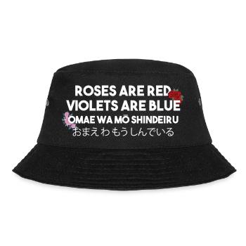 Japanese Anime Manga Girl Senpai Nani Kawai Otaku - Bucket Hat - black - Front - Lela (165cm)
