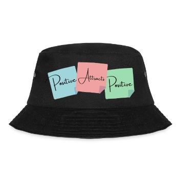 Law of Attraction - Postive Attracts Positive - Bucket Hat - black - Front - Lela (165cm)